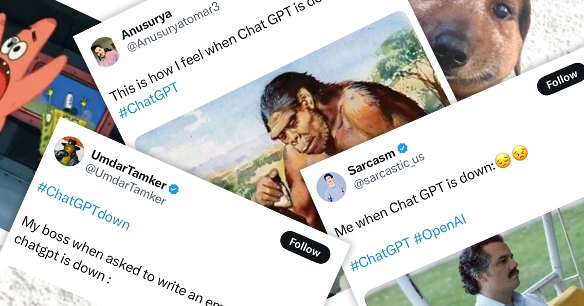 Društvene mreže preplavljene sprdnjama i memovima na pad ChatGPT-ja