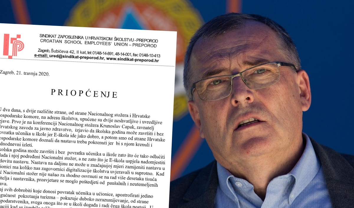 Sindikat Preporod o Capakovoj izjavi: To je neshvatljivo i uvredljivo