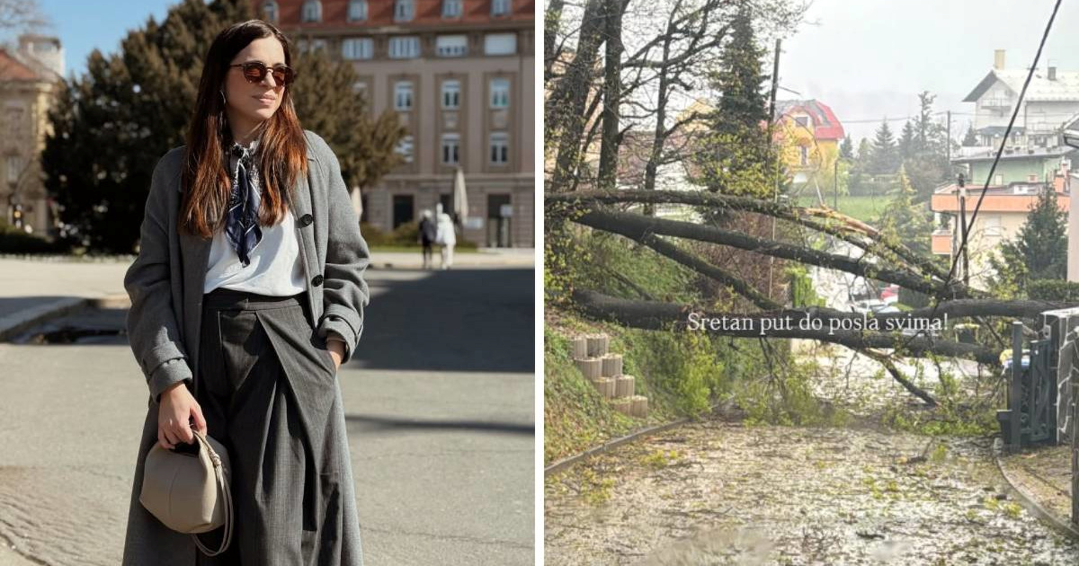 Domaća voditeljica na putu do posla naišla na drveće na cesti, sama raskrčila prolaz