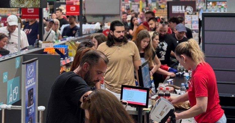 Pogledajte gužvu u Kauflandu na Središću