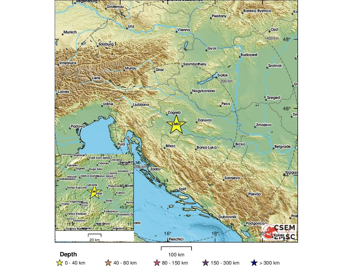 Potres 2.9 probudio Sisak