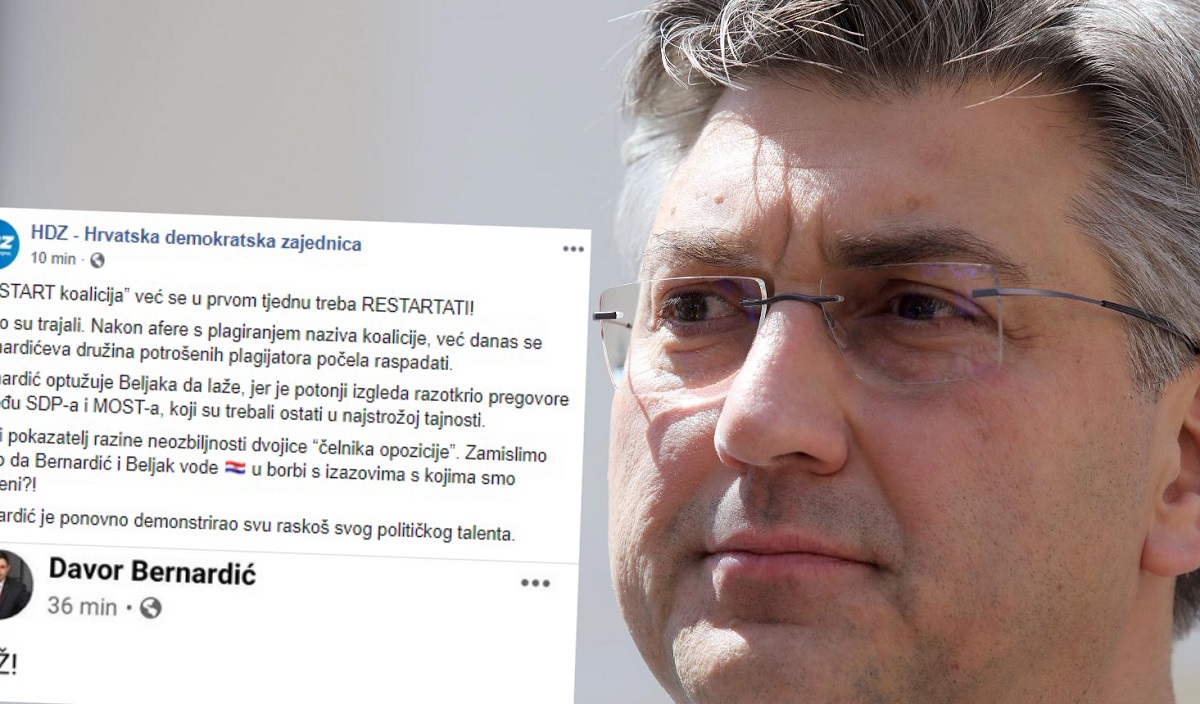 HDZ: Bernardićeva družina potrošenih plagijatora se već raspada