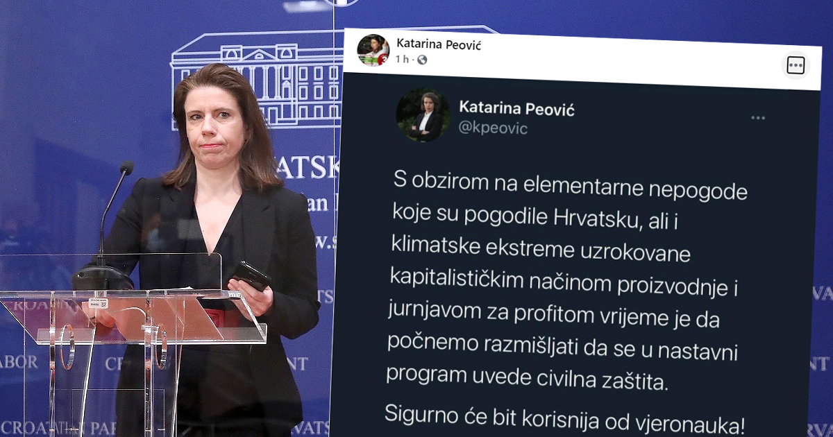 Katarina Peović: Civilna zaštita u nastavi bila bi korisnija od vjeronauka