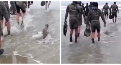 Tuljan se pridružio ekipi američkih vojnika u trci prema moru, video razveselio ljude
