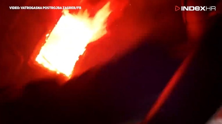 VIDEO Požar u stanu u Zagrebu, vatrogasci objavili dramatičnu snimku intervencije