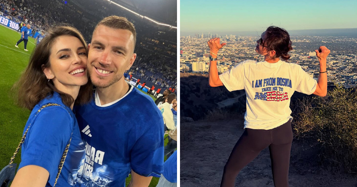 Amra Džeko objavila fotografiju iz Los Angelesa, pažnju privukao natpis na majici