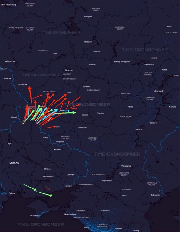 Ukrajina pokrenula ozbiljan zračni napad na Rusiju