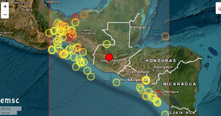 Potres jačine 6.2 po Richteru zatresao Gvatemalu