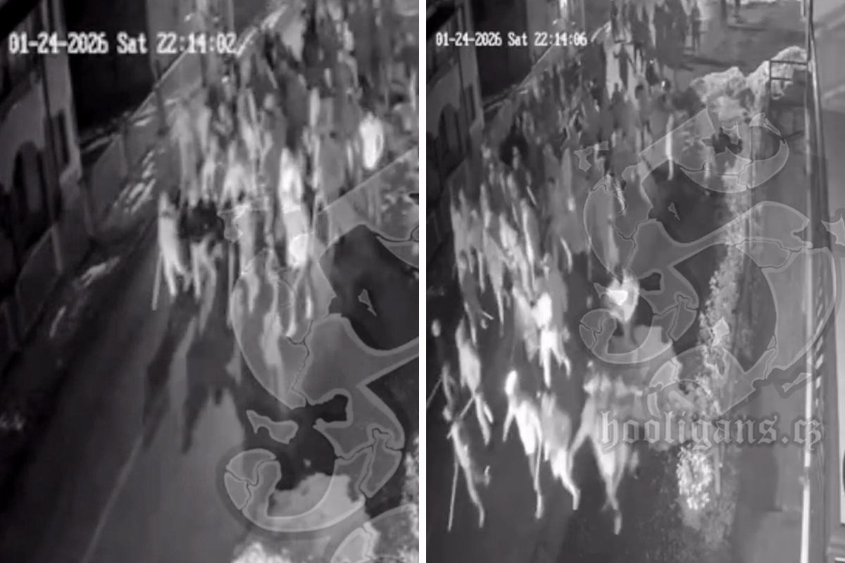 Procurila snimka. Torcida s palicama i letvama kreće na Delije