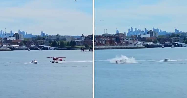 VIDEO Hidroavion se za vrijeme polijetanja zabio u brodicu pa potonuo