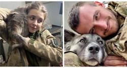 Fotografije ukrajinskih vojnika sa životinjama koje su spasili tope srca