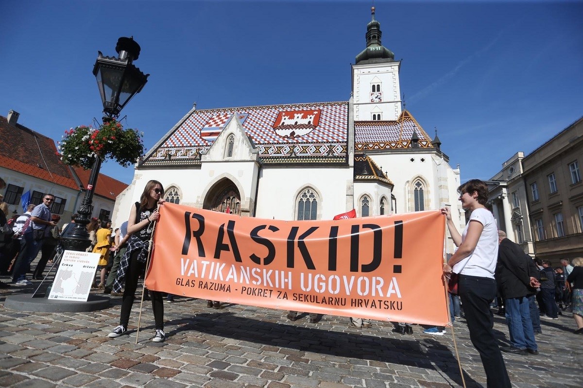 Sutra prosvjed protiv Vatikanskih ugovora: "Zašto šutite kad siluju svećenici?"