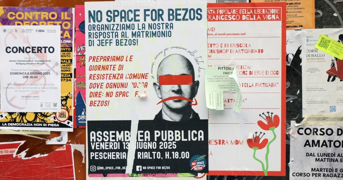 Građani Venecije negoduju zbog Bezosovog vjenčanja, po gradu postavljeni plakati