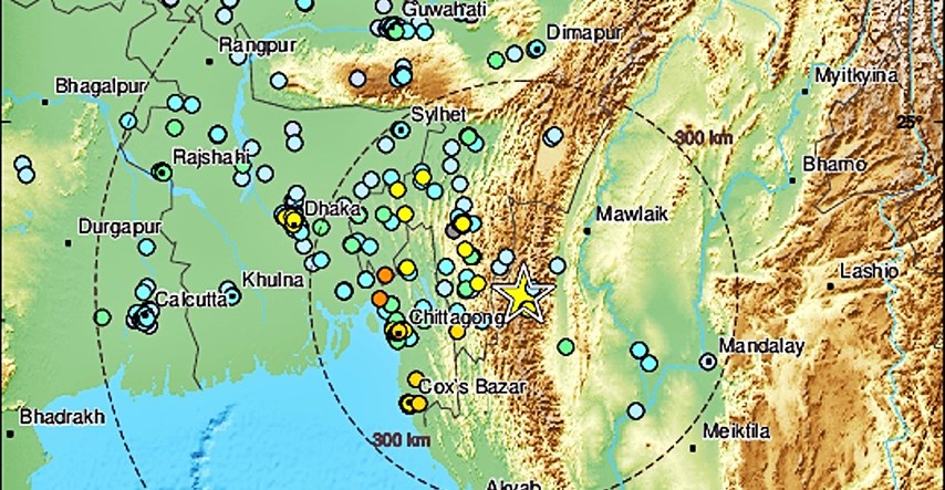 Snažan potres magnitude 6.1 pogodio granično područje Indije i Mjanmara