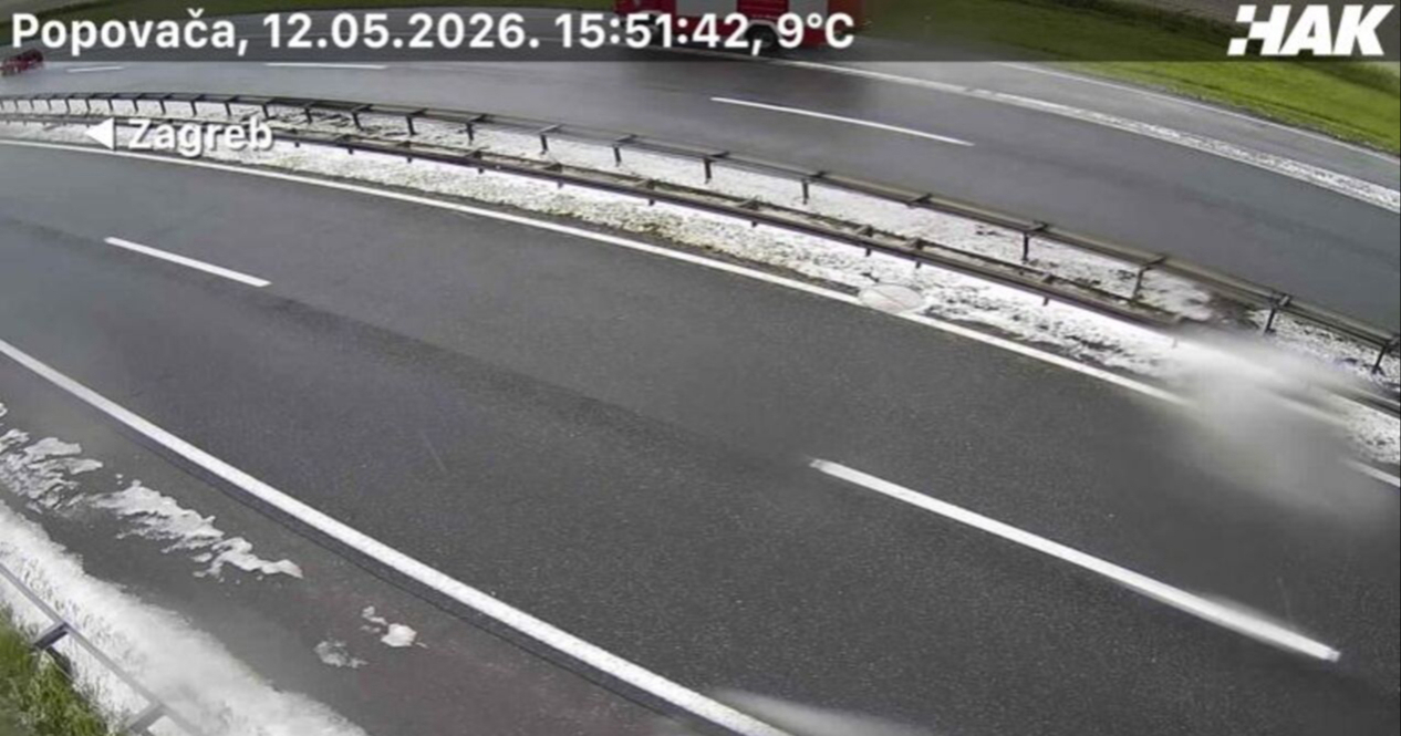 FOTO Tuča zabijelila dio autoceste A3