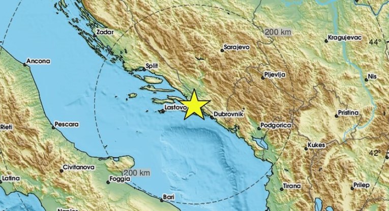 Potres kod Metkovića magnitude 2.8 po Richteru