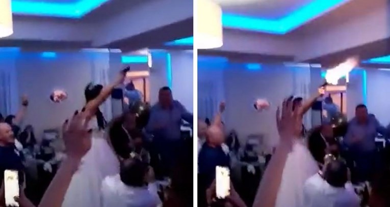VIDEO Mladenka na svadbi uz narodnjake odjednom počela pucati u zrak
