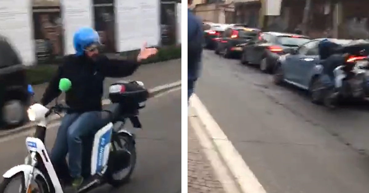 VIDEO Romanist na motoru urlao na Leicesterove navijače. Nije se dobro proveo