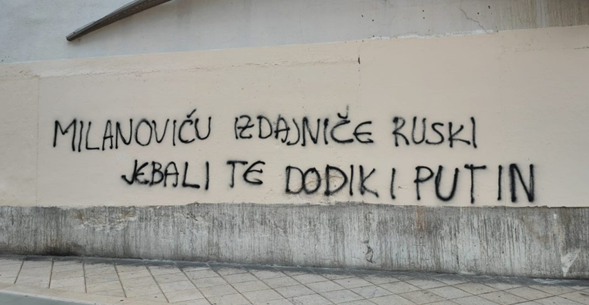 Osvanuli grafiti u Splitu: "Milanoviću, izdajniče ruski, je*ali te Dodik i Putin"