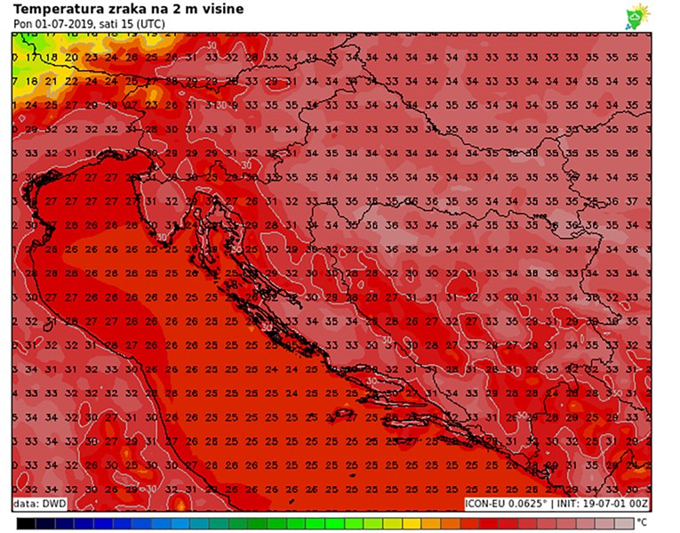 Upozorenja na snazi za dio Hrvatske: Temperatura će danas biti iznimno visoka