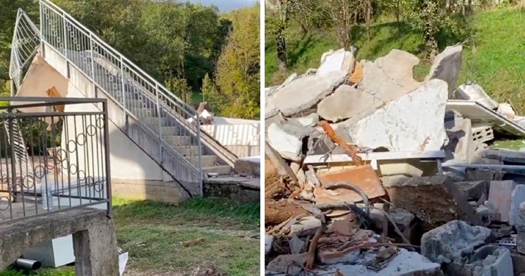 VIDEO Poplava u BiH odnijela kuću, samo stubište i ograda ostali netaknuti