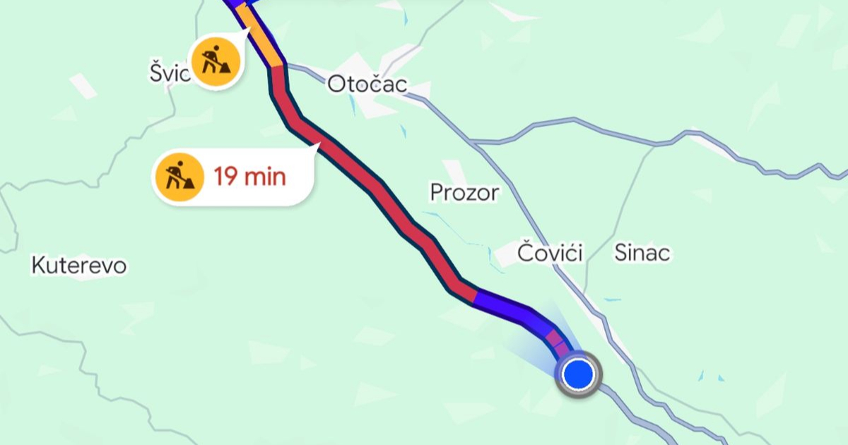 Kilometarska kolona na A1 kod Otočca