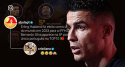 Ovo je Ronaldova reakcija nakon što je doznao da nije u najboljih 10 igrača svijeta