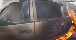Američki policajci spasili čovjeka iz gorućeg auta, pogledajte dramatičnu snimku