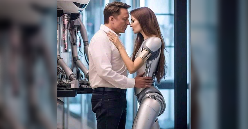 Osvanule AI fotke Elona Muska kako ljubi robota, ljudi pišu: "Njegova buduća žena?"
