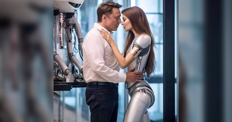 Osvanule AI fotke Elona Muska kako ljubi robota, ljudi pišu: "Njegova buduća žena?" 