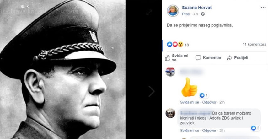 HDZ-ovka objavila sliku Pavelića uz poruku: "Da se prisjetimo našeg poglavnika"