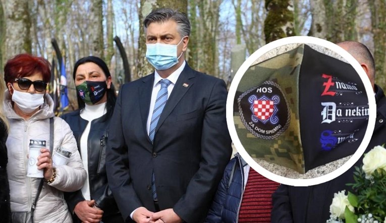FOTO Plenković pozirao pored žene koja na maski ima ustaški pozdrav