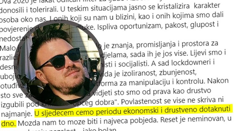 Mračna prognoza Mate Jankovića: Ekonomski i društveno ćemo dotaknuti dno