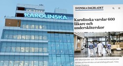 Stotinama liječnika najveće švedske bolnice prijete otkazi: "Ovo je presedan"