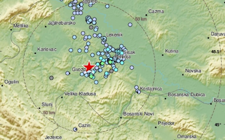Novi potres kod Gline, magnituda je bila 3.2 prema Richteru