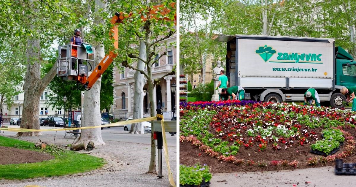FOTO Krenuli radovi na Zrinjevcu, uskoro će osvanuti u proljetnom ruhu