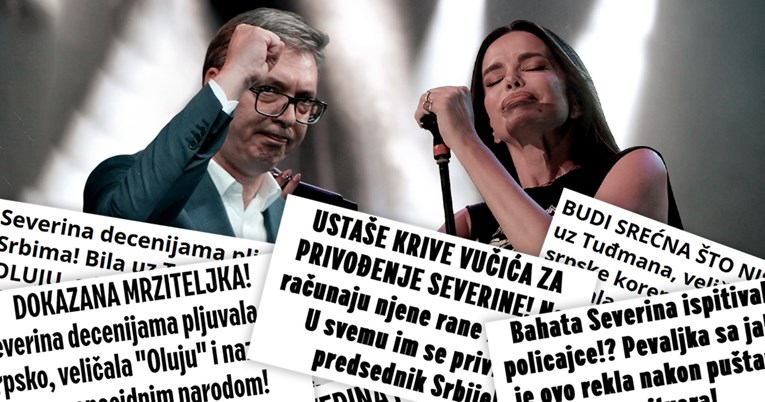 Vučićevi tabloidi o Severini: Veličala Oluju, a skriva srpske korijene