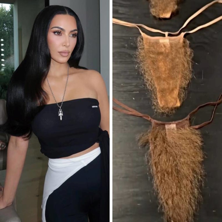 Kim Kardashian šokirala novim SKIMS tangama s lažnim stidnim dlakama