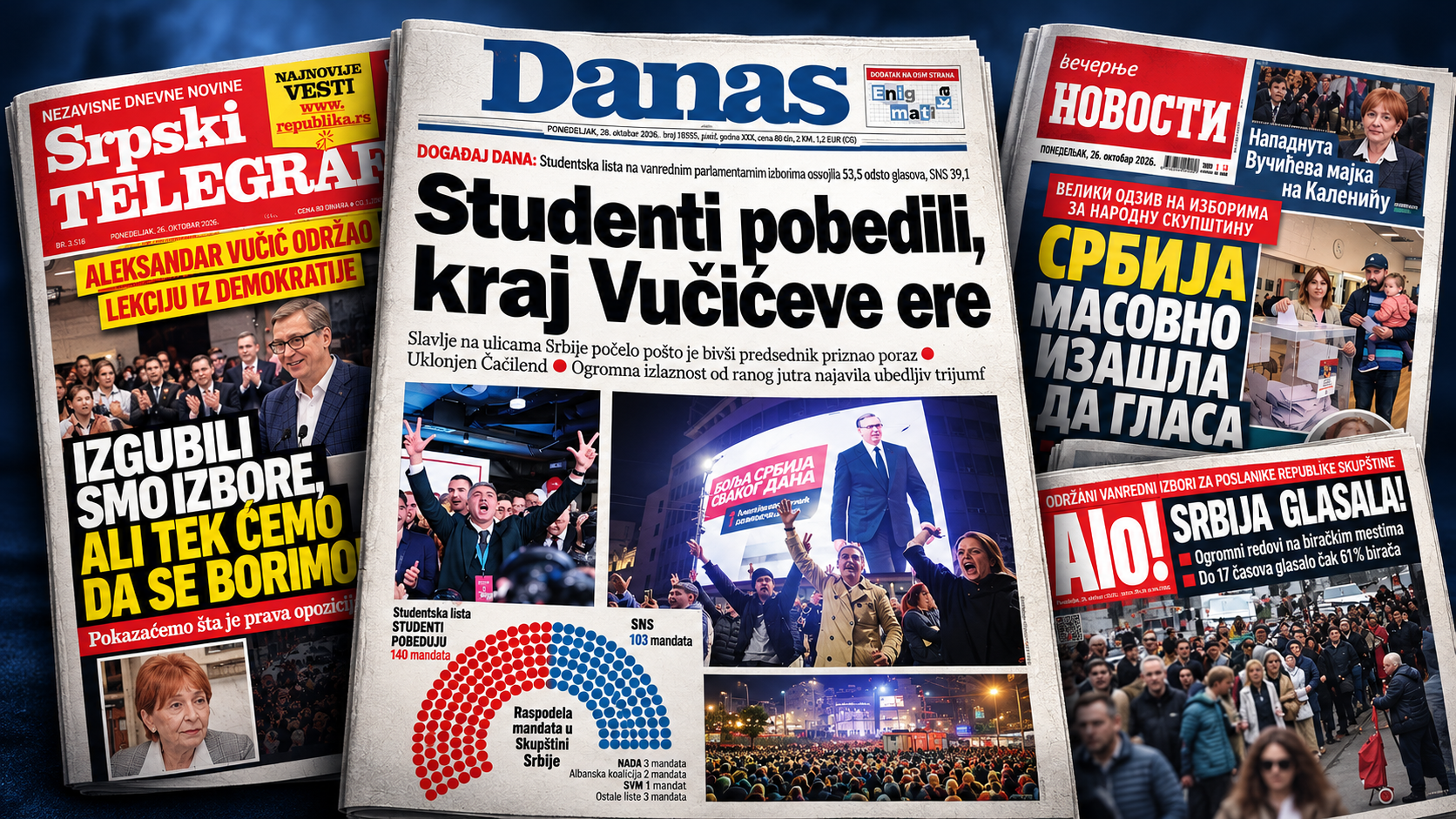 Pogledajte današnje naslovnice novina u Srbiji