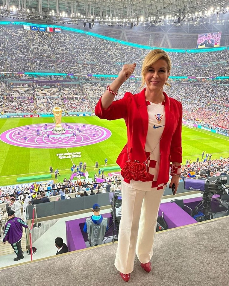 Kolinda se javila s utakmice Hrvatske i Argentine: "U boj, u boj, za narod svoj"