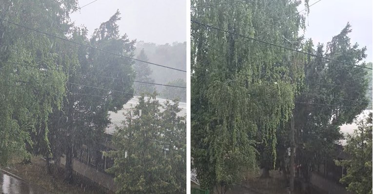 VIDEO Jak pljusak i vjetar zahvatili dijelove Zagreba