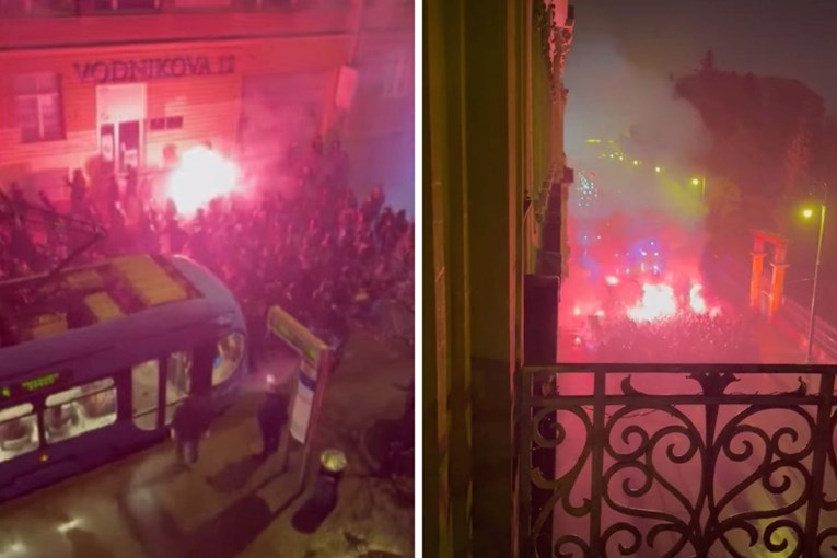 VIDEO BBB marširali Zagrebom. Zablokirali promet, palili baklje i podizali desnicu