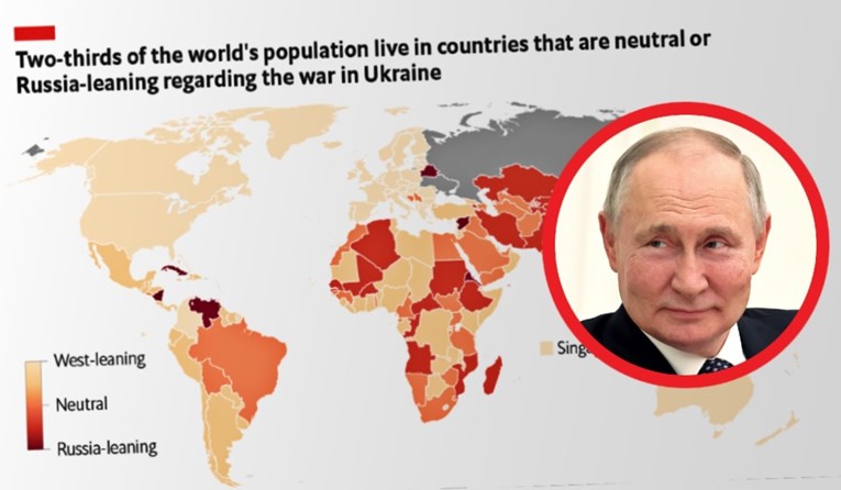 Evo koliko ljudi živi u zemljama koje su za Rusiju, a koliko u onima za Zapad