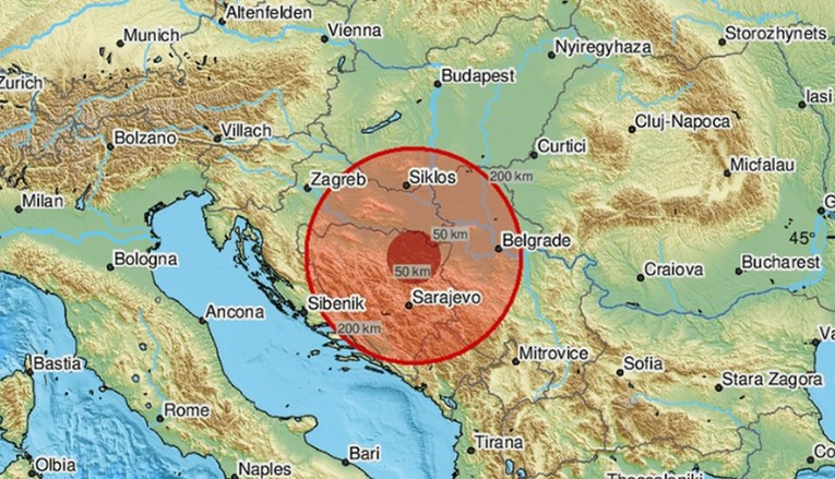 Potres magnitude 4.1 u BiH, osjetio se i u Hrvatskoj