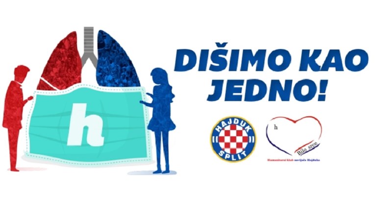 Dišimo kao jedno: Hajduk i navijači žele opremiti splitsku bolnicu. Pridružite im se