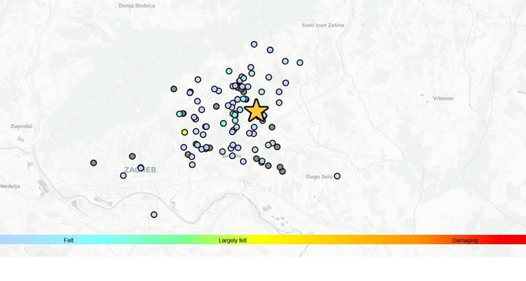 Slab potres na zagrebačkom području