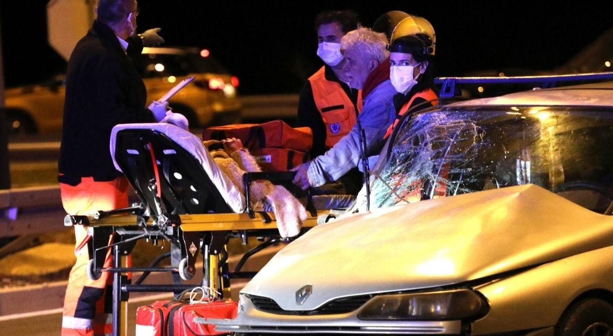 VIDEO Sudar kod Šibenika, dvoje ljudi završilo u bolnici