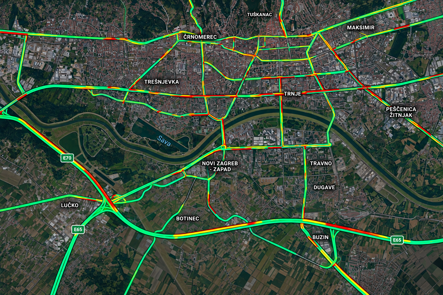 Gužve su u Zagrebu, pogledajte gdje je najgore