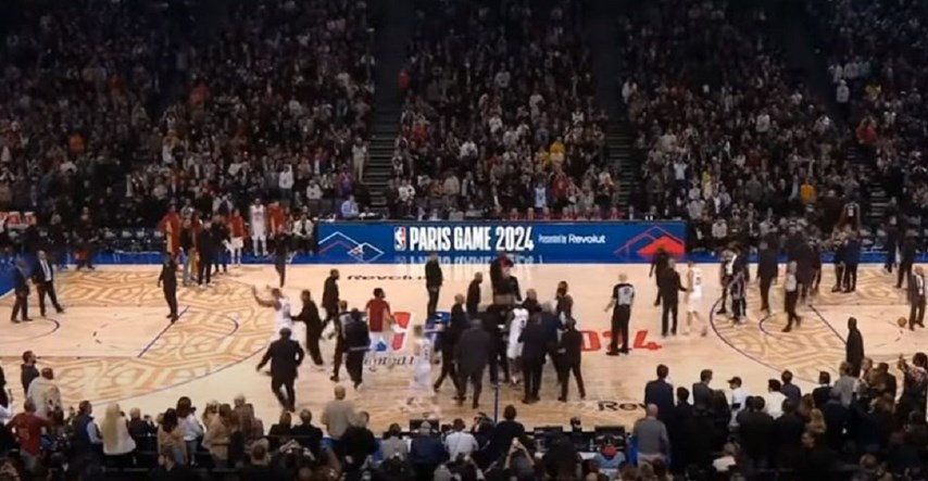 NBA spektakl u Parizu prerastao u naguravanje. Sve je počelo zakucavanjem