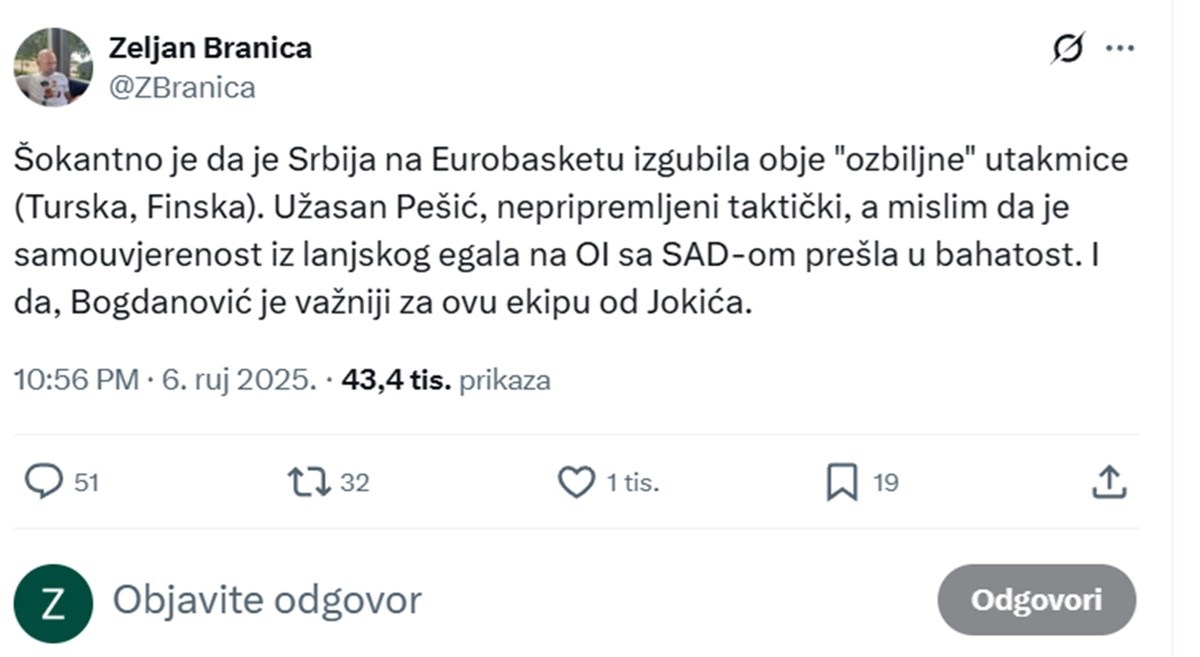 Kako je hrvatski pravnik razljutio Srbiju nakon potopa Jokića i ekipe na Eurobasketu?